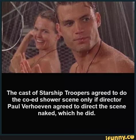 starship troopers nude scene|The Starship Troopers Nude Shower Scene Rumor You Heard Is。